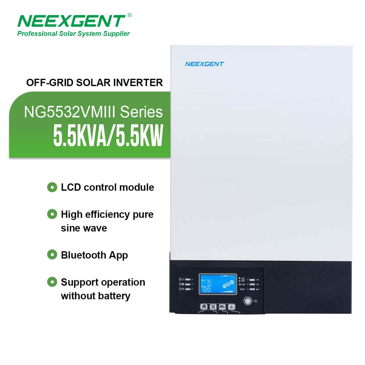 Neexgent 5.5kw Off Grid Solar Power Inverter Price Solar Inverter Without Battery