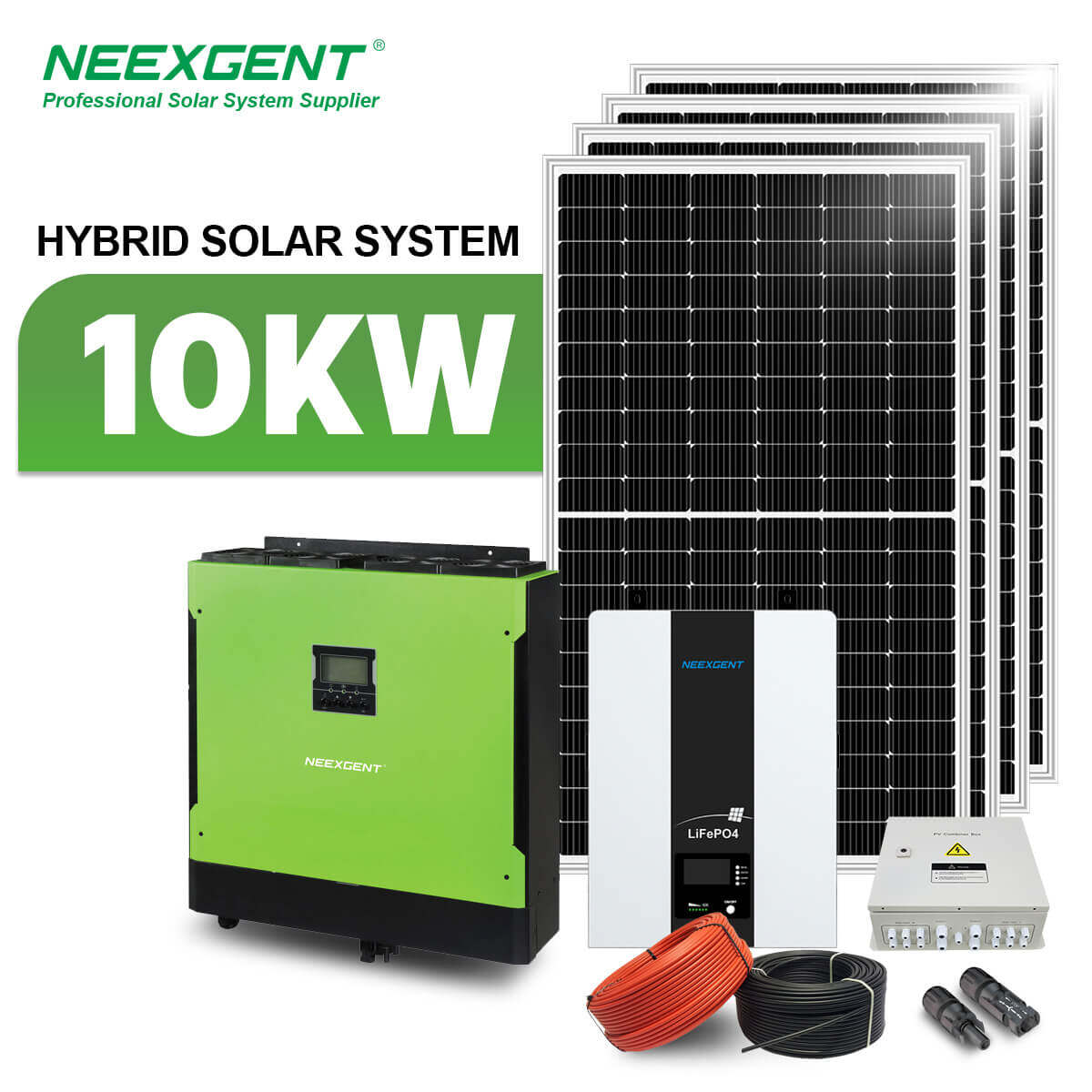 Neexgent Hot Sales Complete Set Hybrid Solar System Solar Energy System 10kw Solar Power System Home
