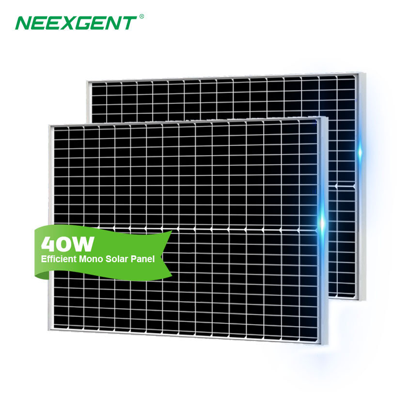 Neexgent High Quality Bifacial Solar Panel 40w Mono Perc Paneles Solares 40 Watts