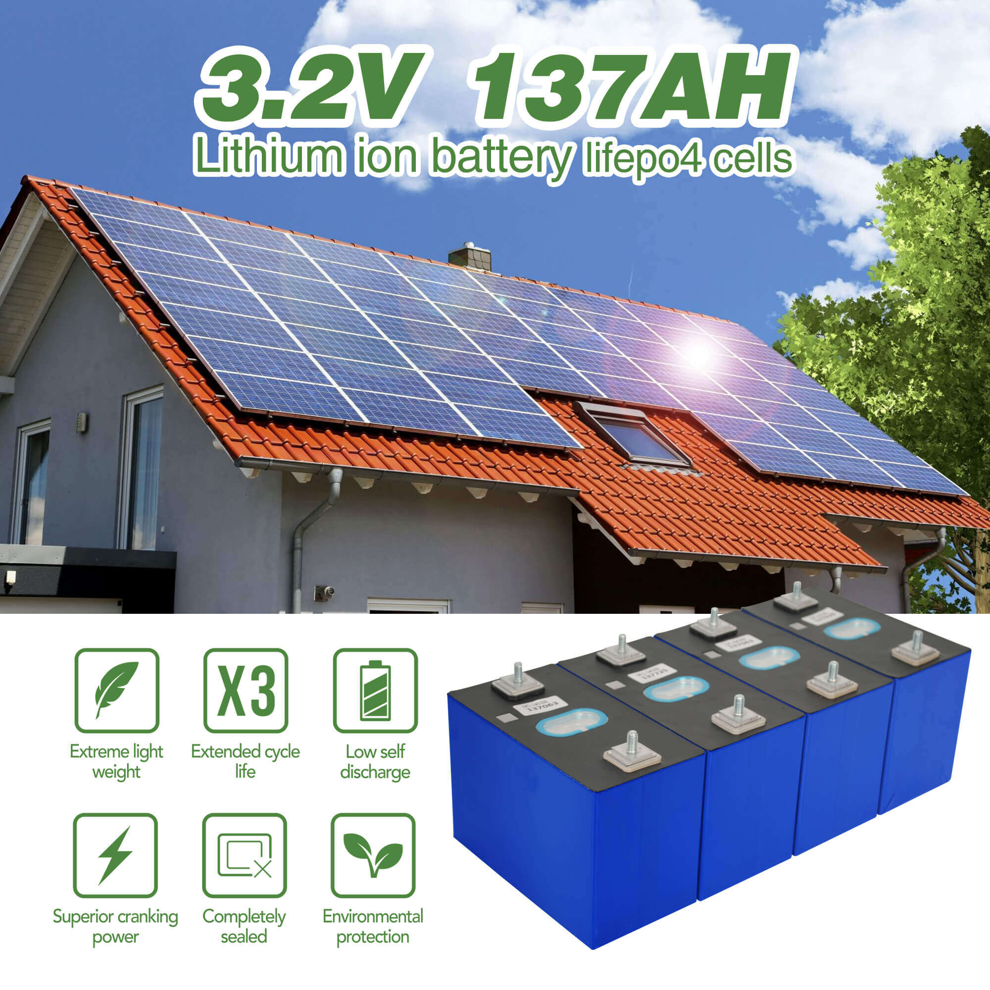 3.2v lithium golf cart battery