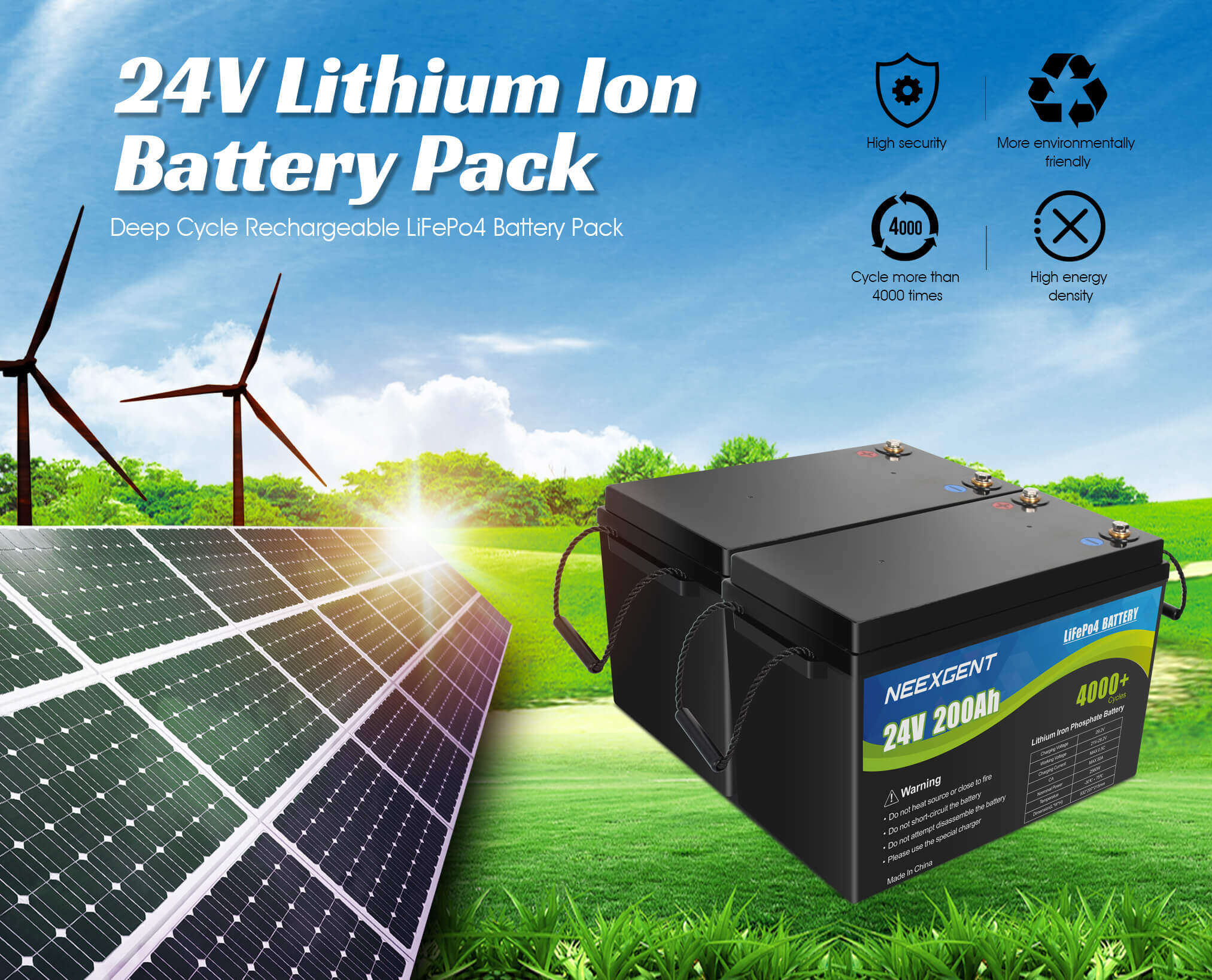 camping battery pack 24v 