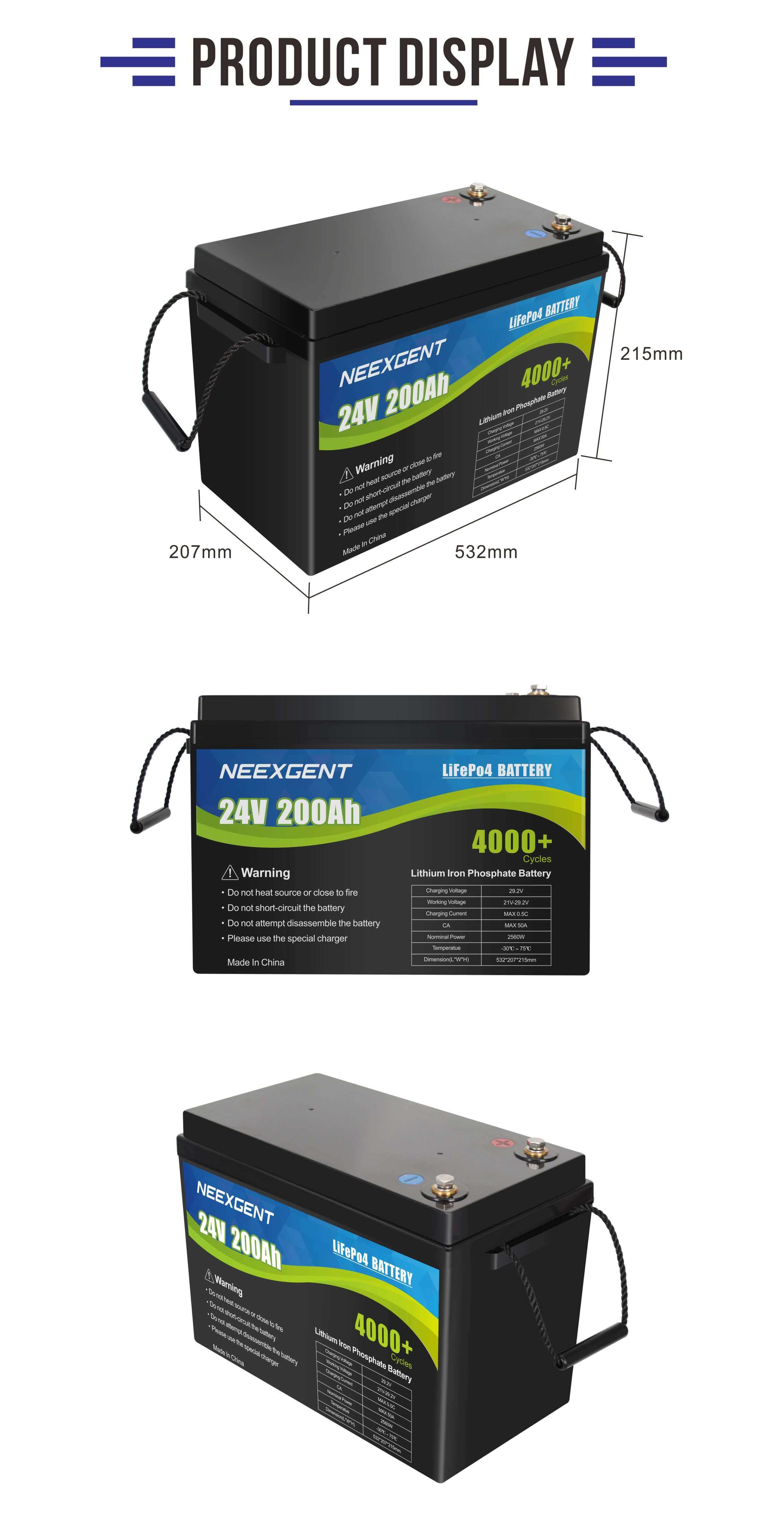 lithium battery pack 24v 200ah 