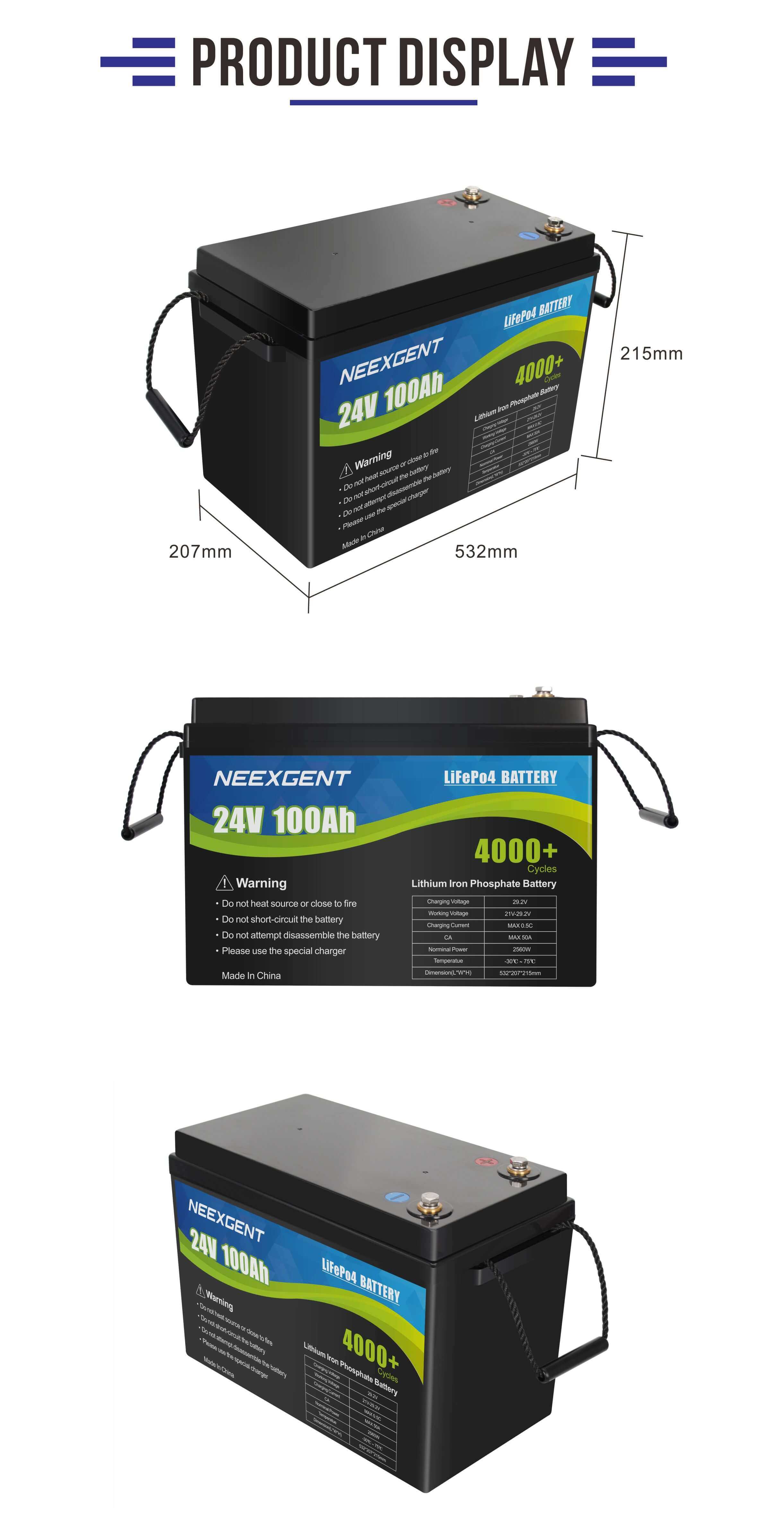 24v 100ah batterie pack