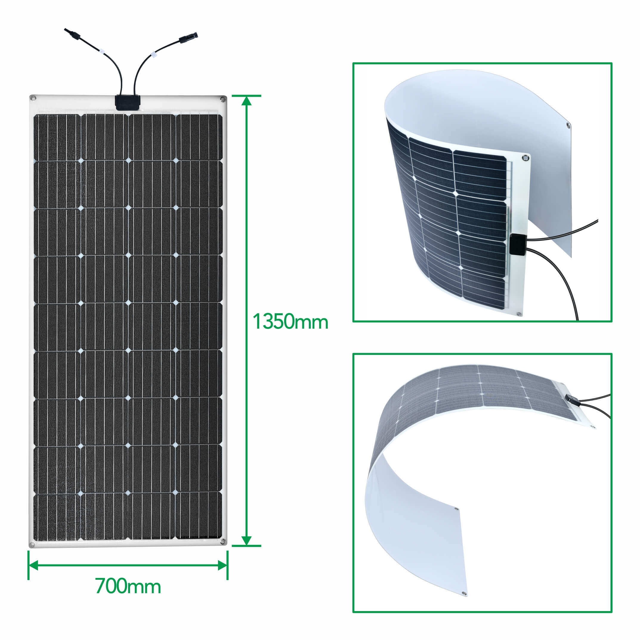 160 watt flexible solar panel