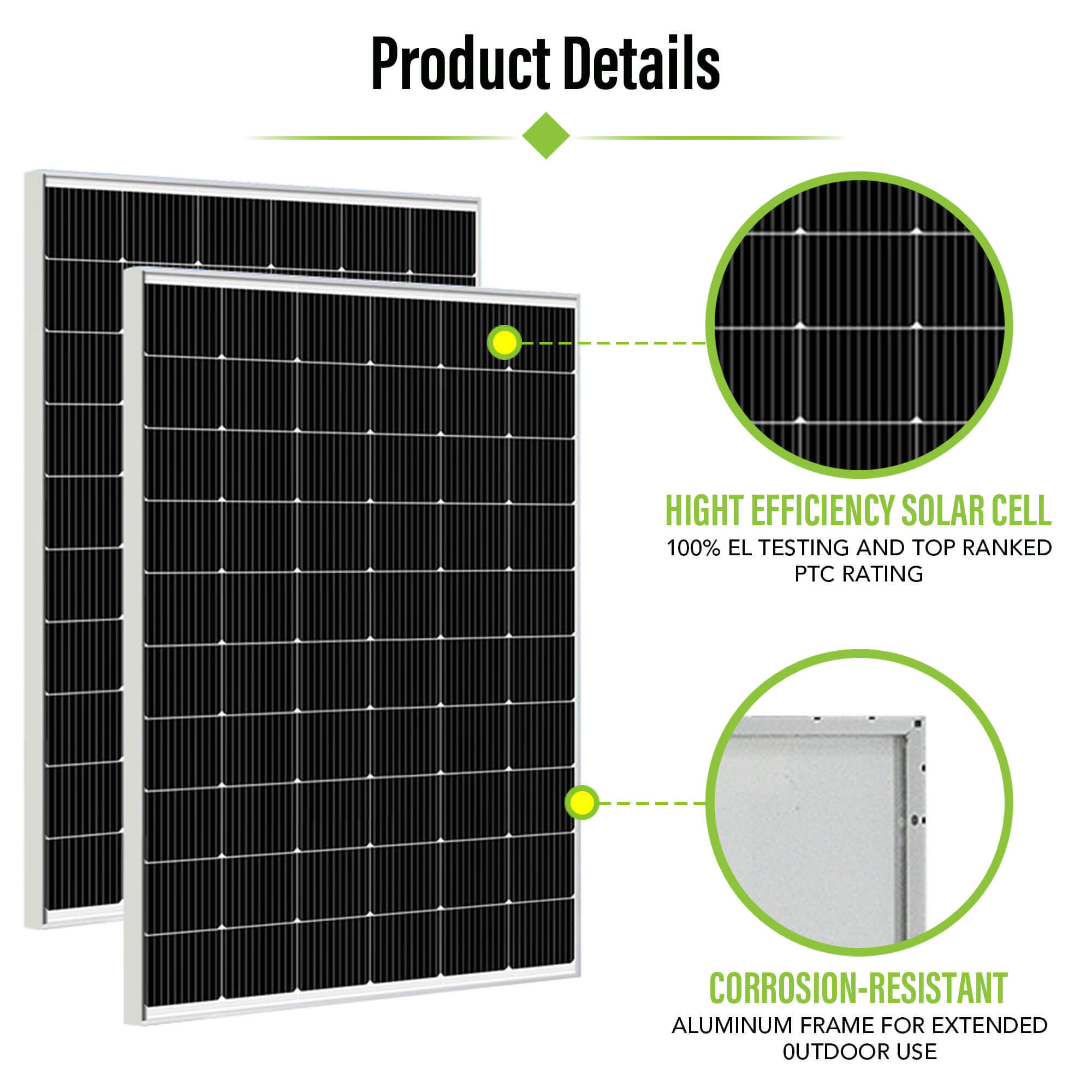 monocrystalline solar cell 160w