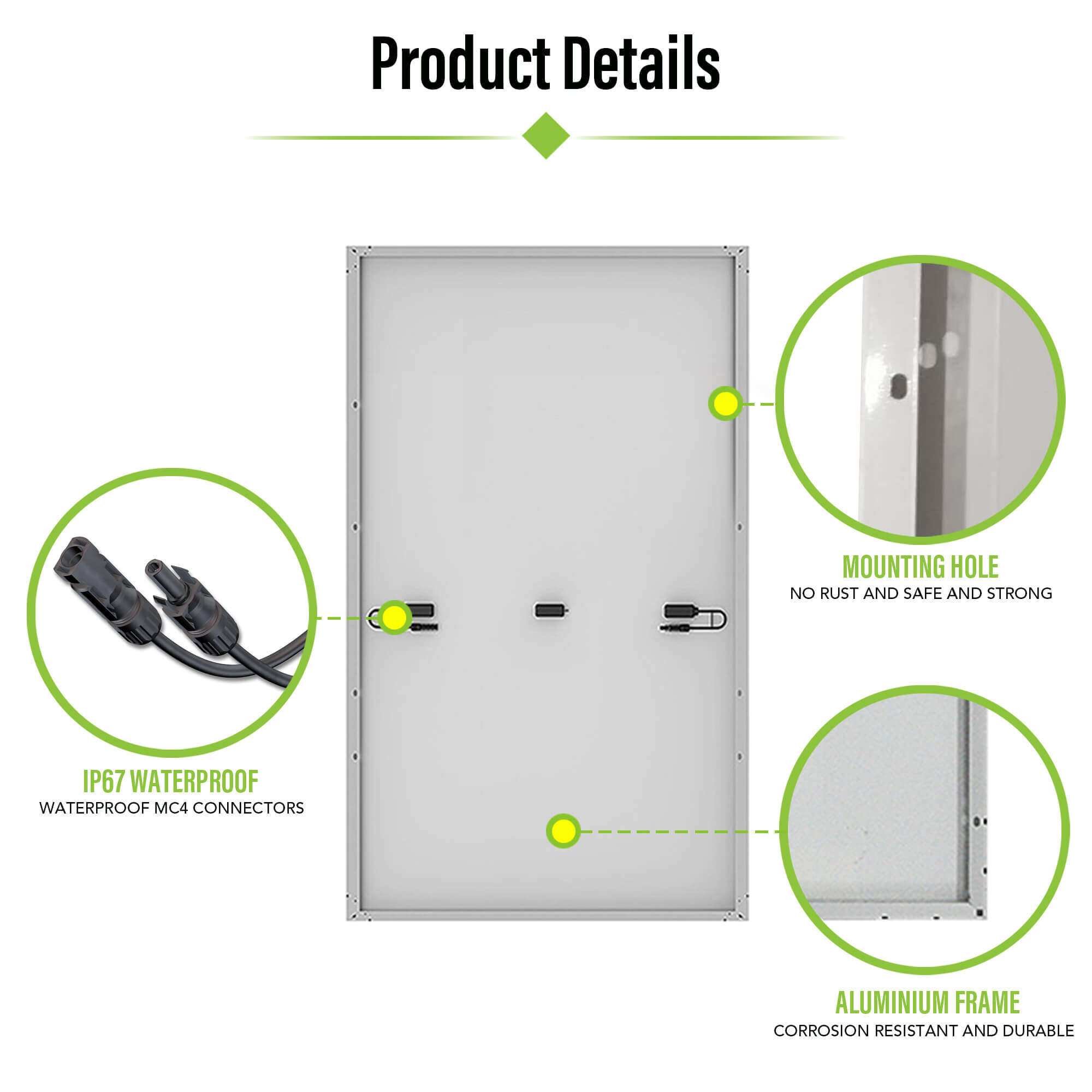 500w half cell solar panel