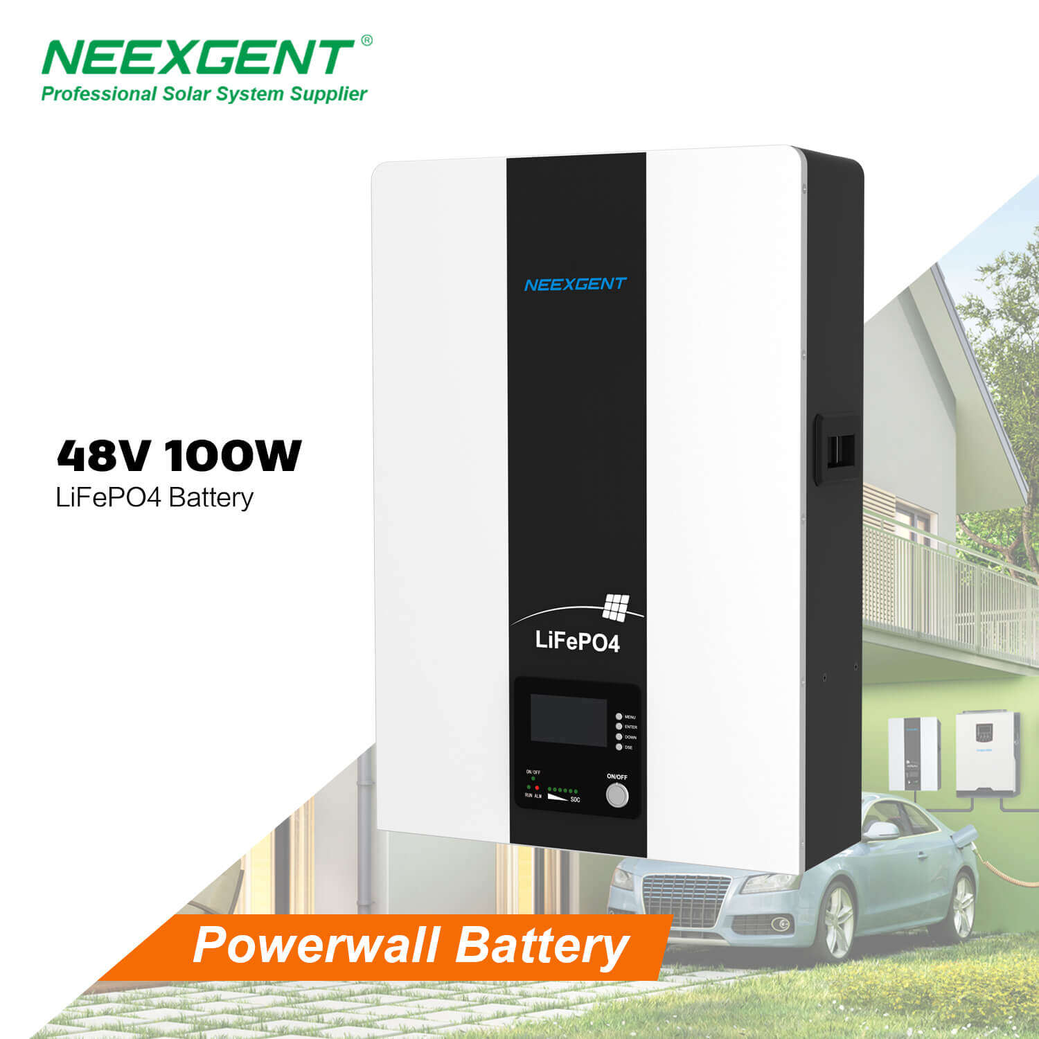 Neexgent Lifepo4 Lithium Ion Solar Battery 100ah 5kwh 48 Volt Lithium Battery Pack For Home Energy Storage