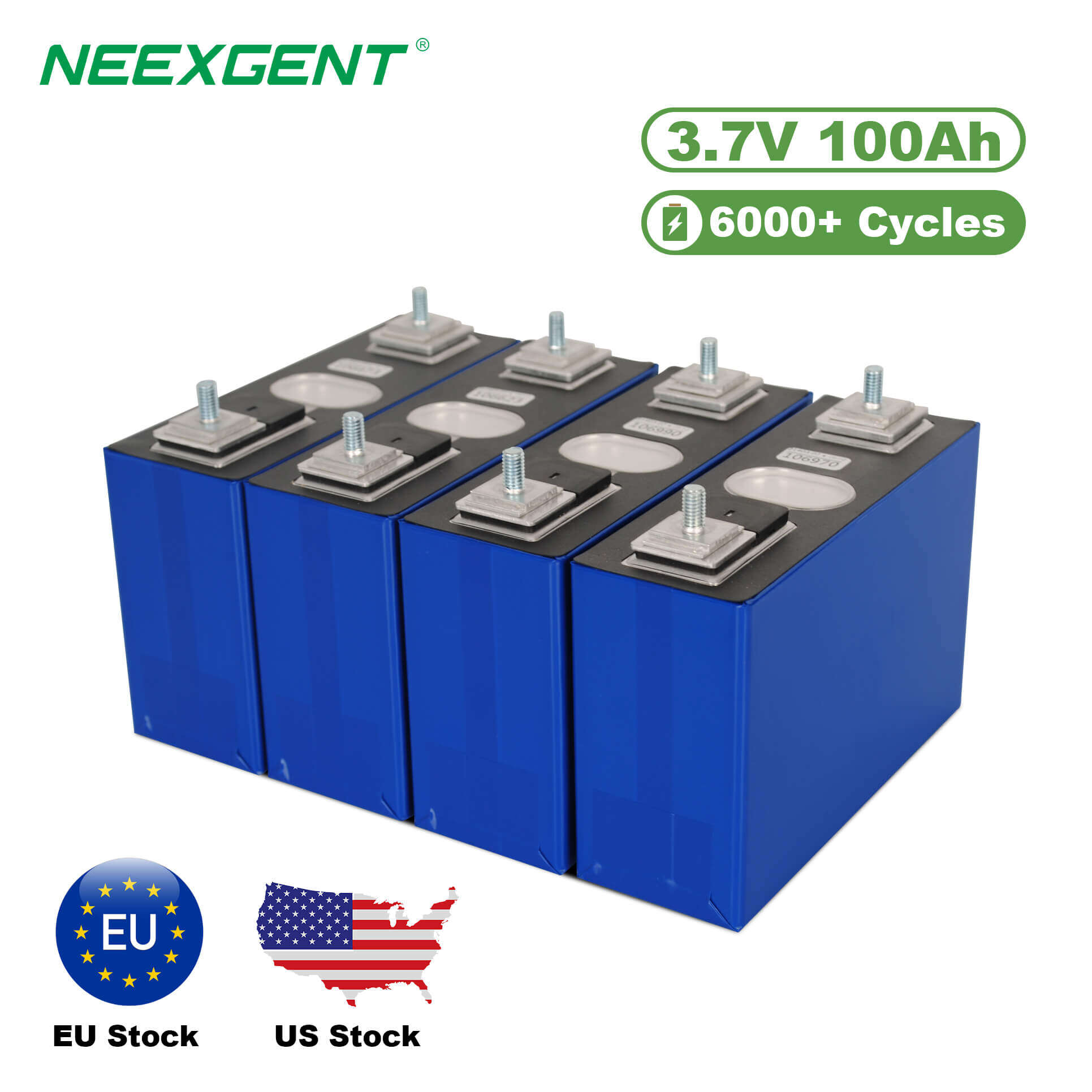 Neexgent Lifepo4 Lithium Battery 3.7v 100ah Lithium Iron Phosphate Battery Pack