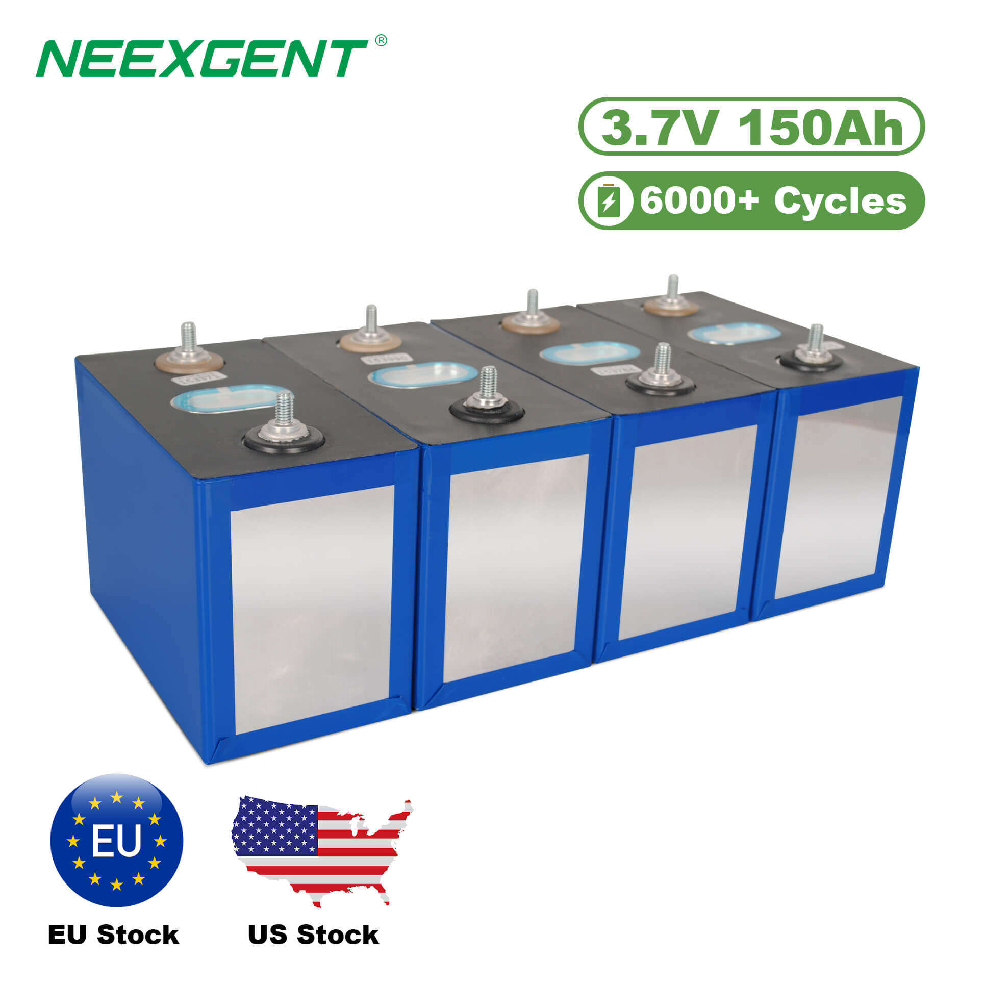 Neexgent Lifepo4 Battery Cell 3.7v 150ah Prismatic Lithium Ion Batteries