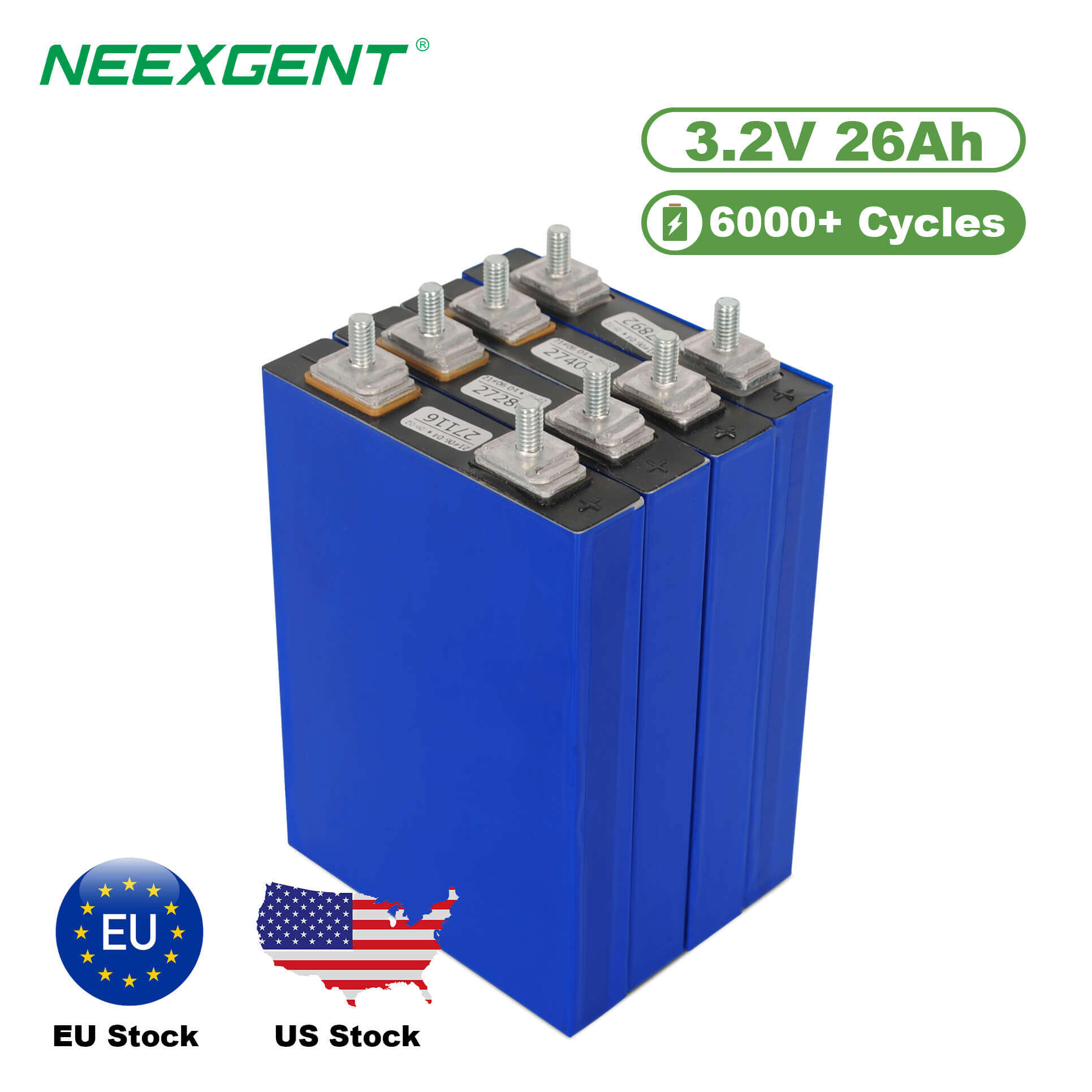 Neexgent Used For Solar Energy Storage Equipment 3.2v 26ah Lifepo4 Battery Cell