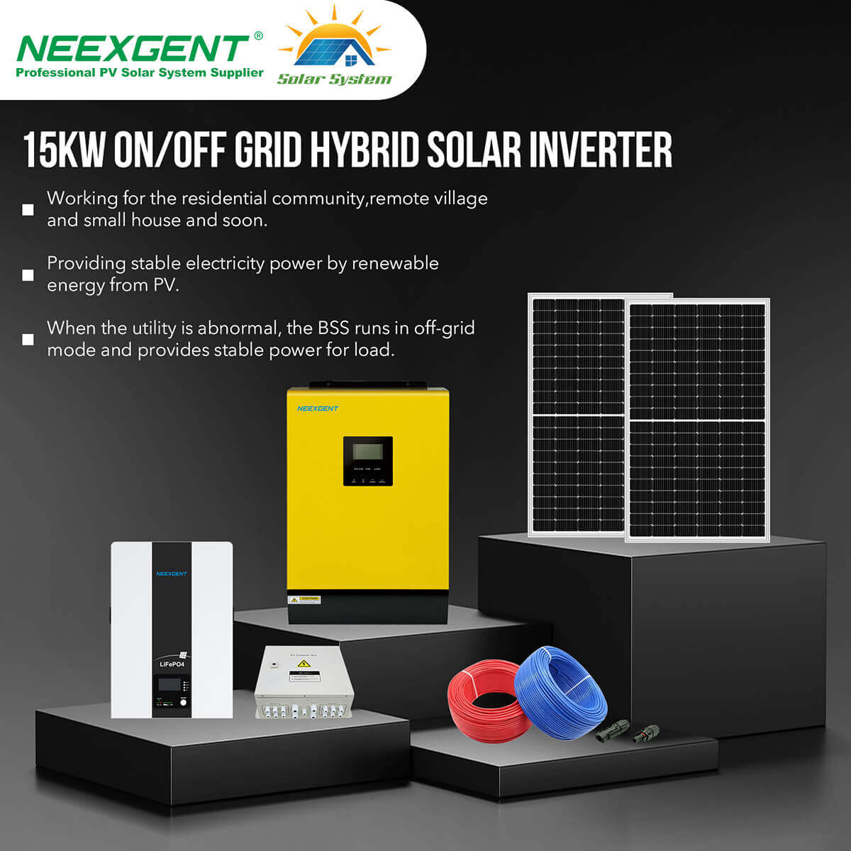 hybrid solar inverter 15kw 3 phase