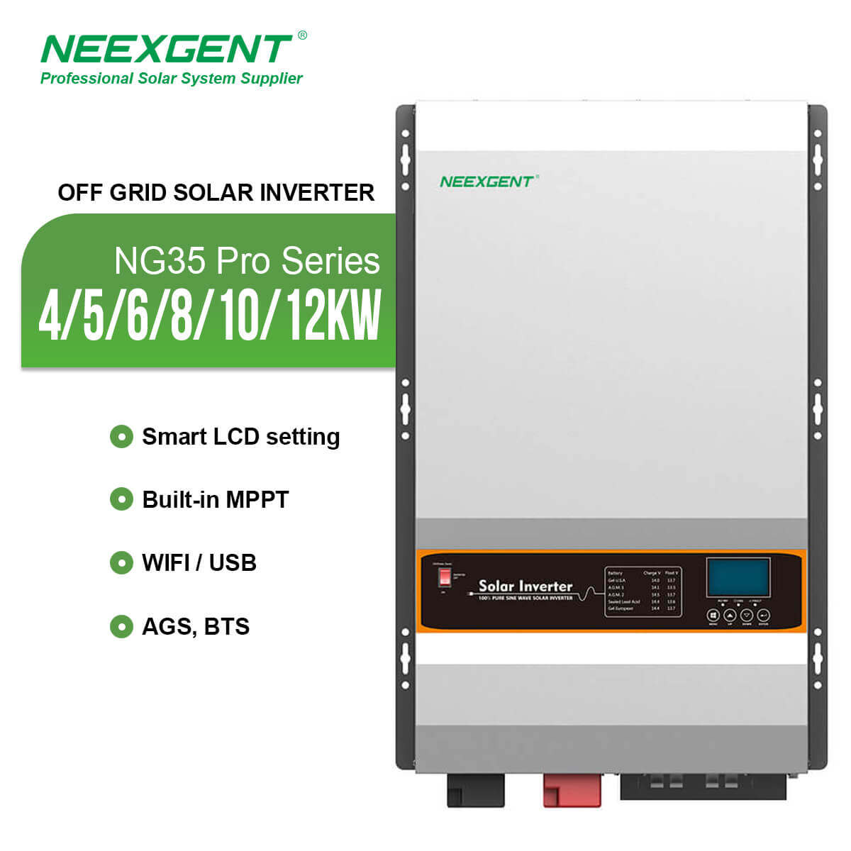 Neexgent Ng35 Pro Off Grid Hybrid Mppt Solar Inverter Solar Panel With Battery And Inverter Infini Solar Grid Inverter