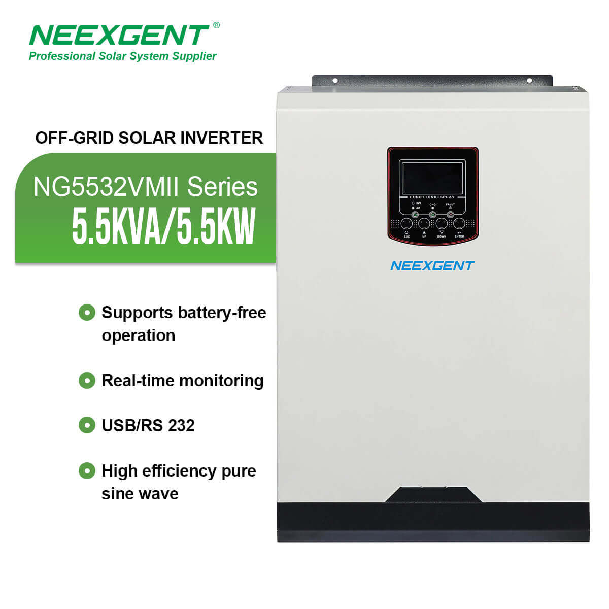 Neexgent Solar Inverter Mppt Solar Pump Inverter 5.5kw 48v Solar Power Inverter