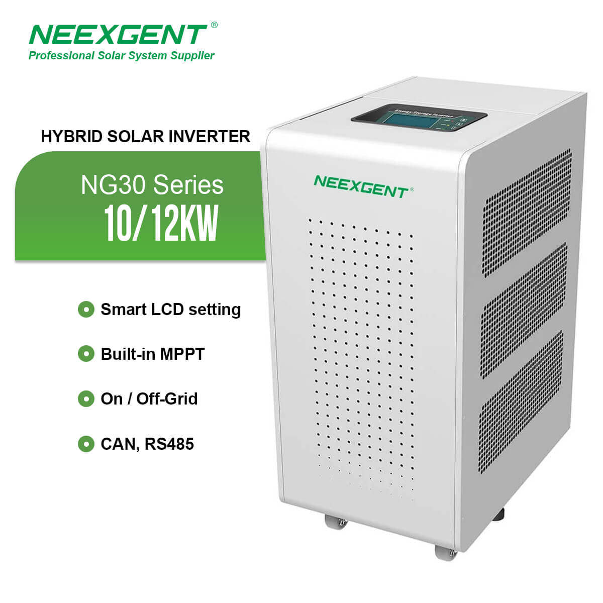 Neexgent Hybrid Inverter 12kw Solar Inverter Power Charger System Single Phase 10kw 3 Phase Inverter Solar