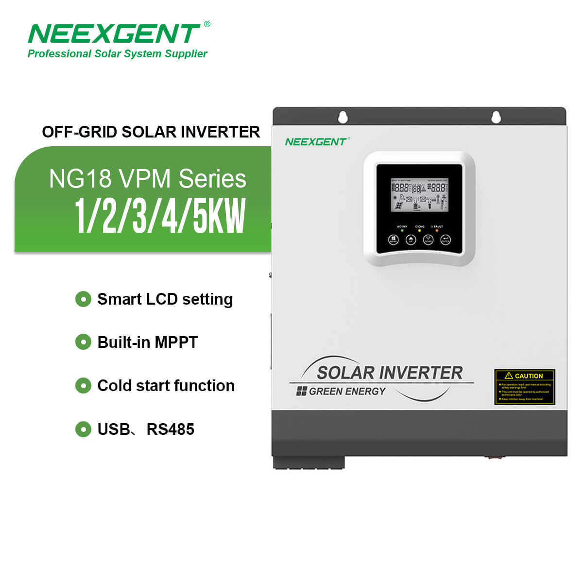 Neexgent Solar Inverter Price Hybrid 5kw Energy Storage 240v Ac Split Phase Inverter Solar Power Inverters
