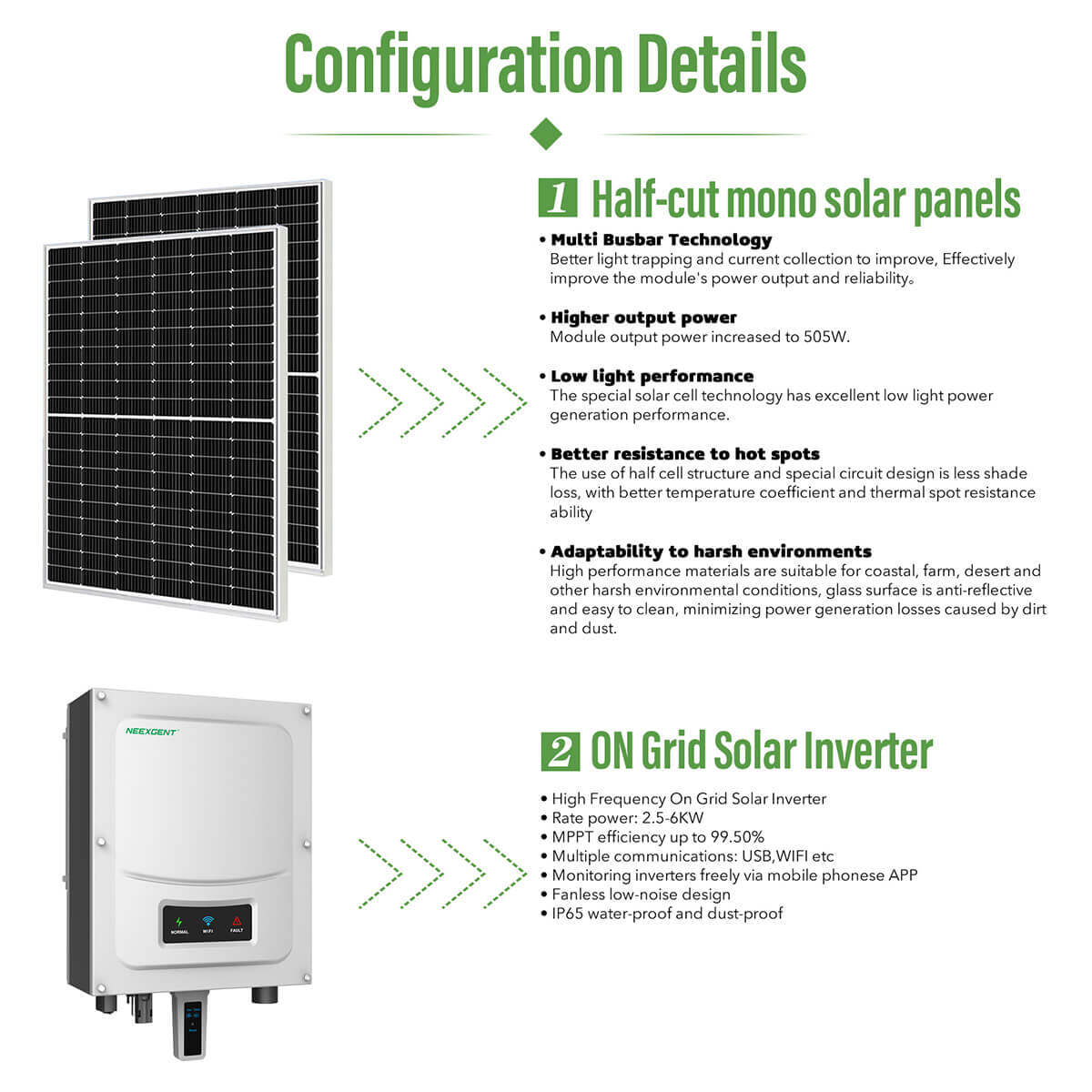 3kw on grid and off grid solar system