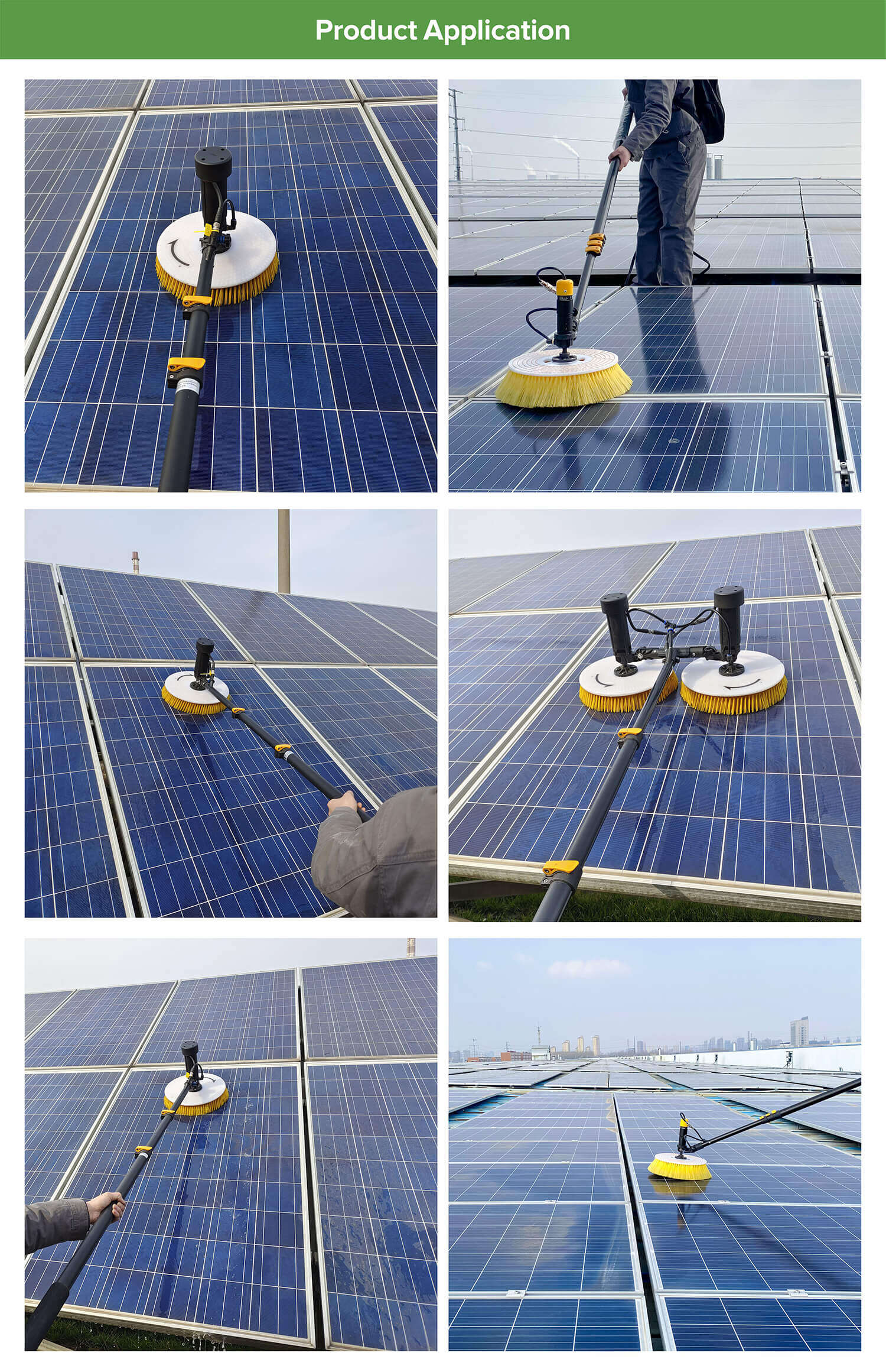 XERO Dual Powered Solar Brush, Solar Cleaning