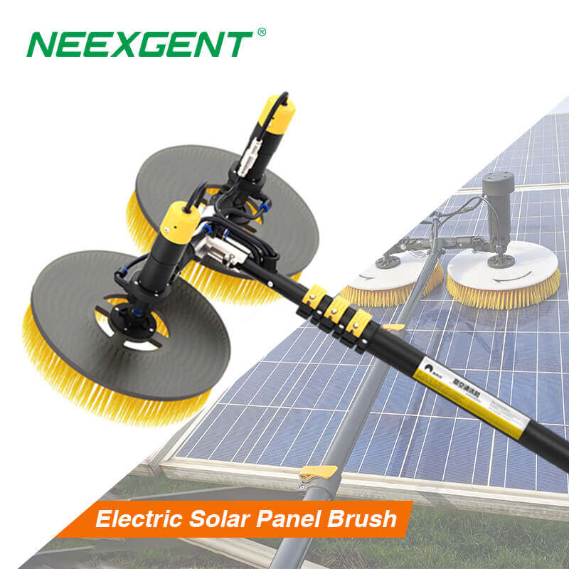 Neexgent Solar Panel Cleaning Tool Equipment Double Head Solar Panel Cleaning Brush