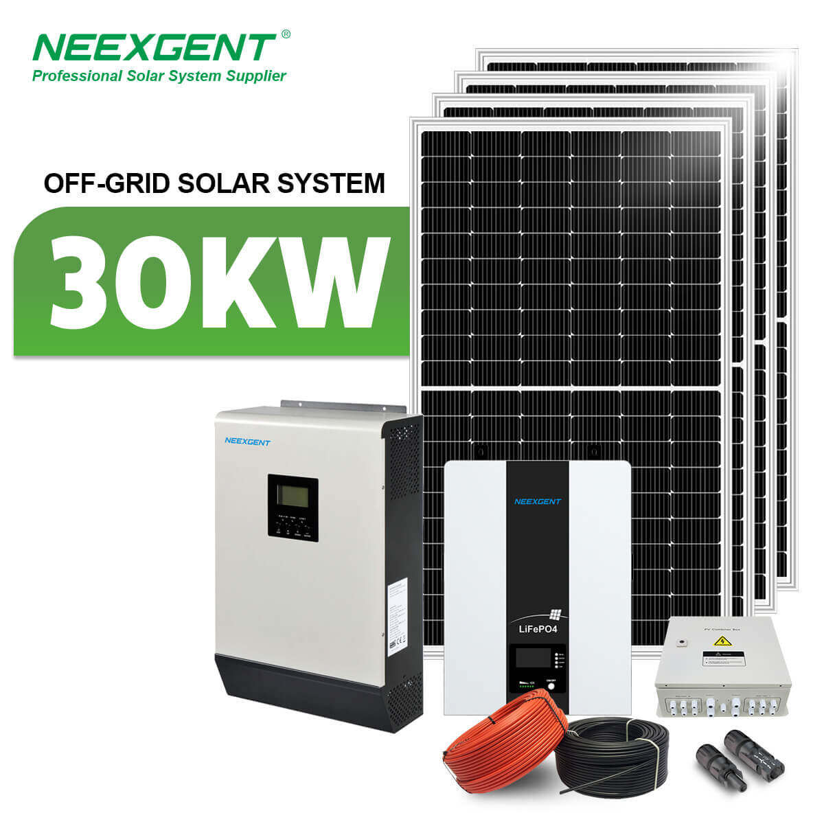 Neexgent Complete Off Grid Home Solar System 30kw Solar Energy 450w Solar Panel