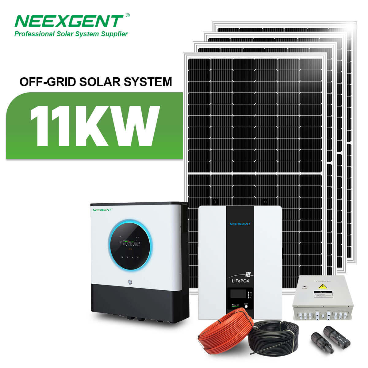 Neexgent Complete Off Grid Solar Kits 11kw Solar Panel System Camping Solar Energy Systems
