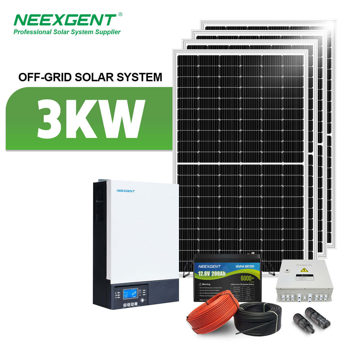 Neexgent 3kw Off Grid Solar Kit Home Use Solar System For Power Generation