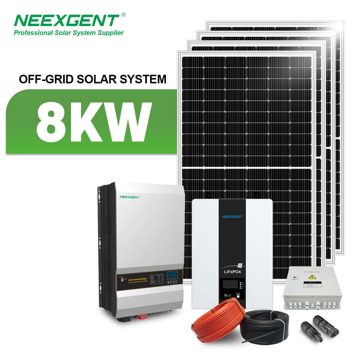 Neexgent Solar Power System 8kw Solar Pv System Kit Off Grid System For Home Use