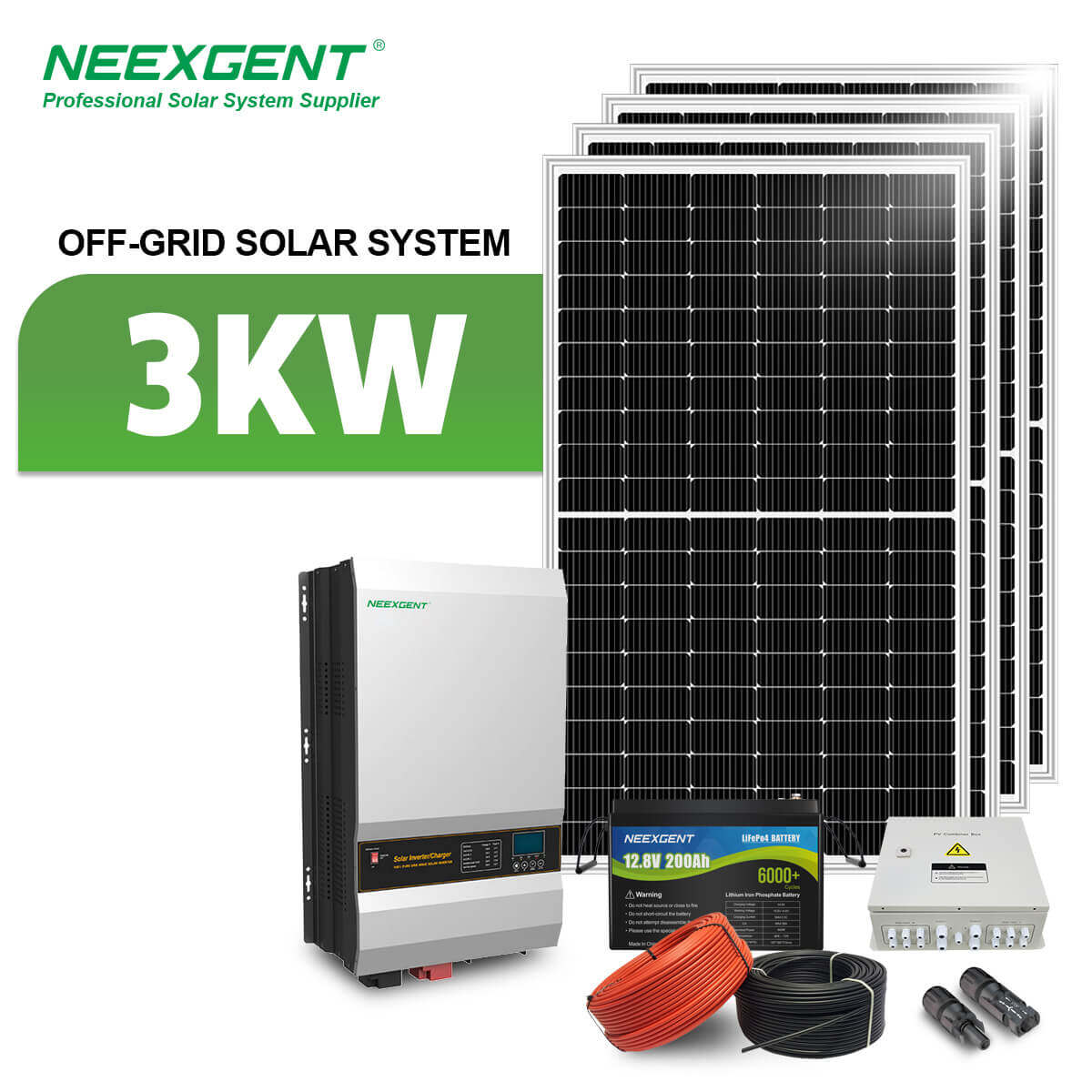 Neexgent Solar Power System Home Solar System 3KW Off Grid Solar Energy System