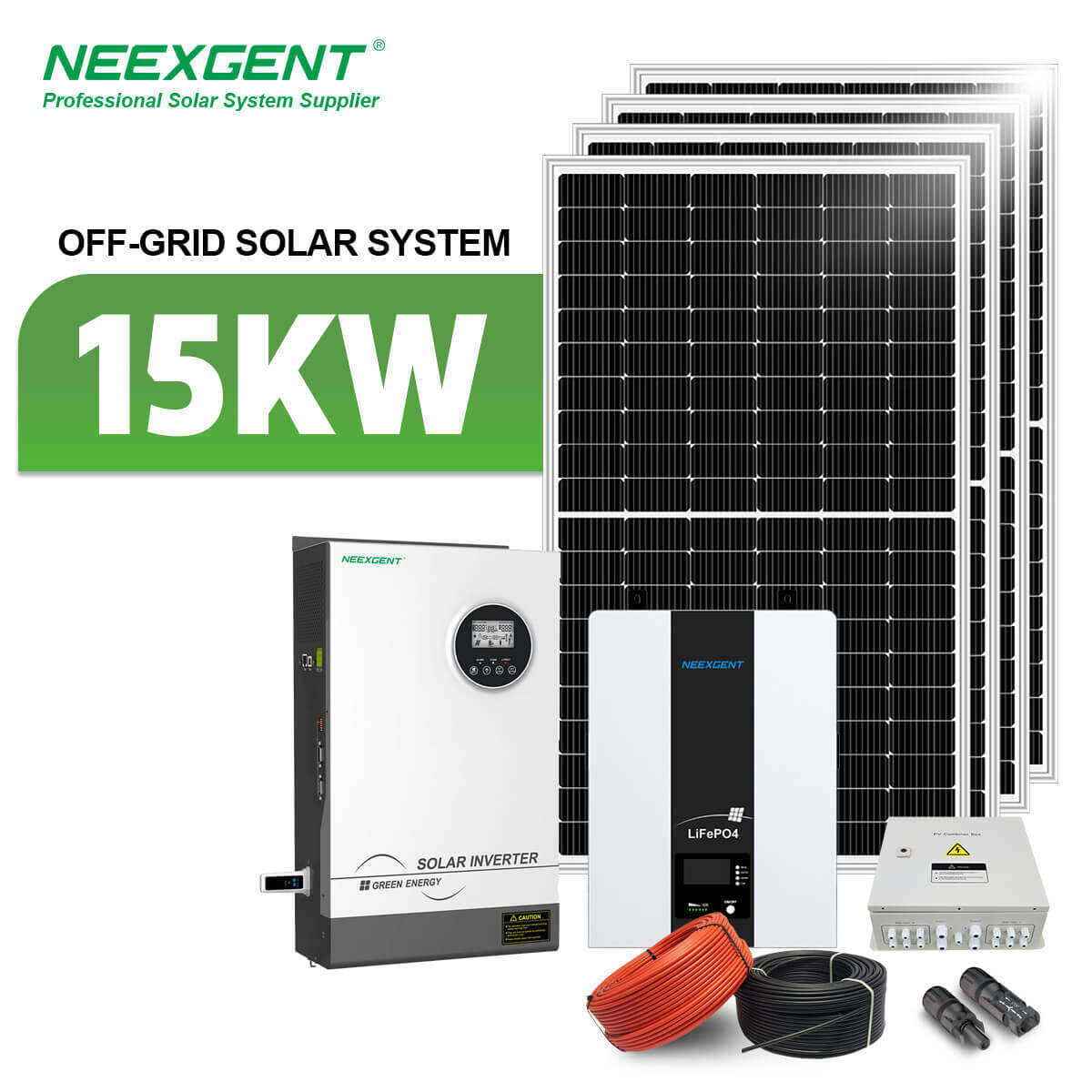 Neexgent Complete Energy System Kit 15Kw Off Grid Home Solar Power System