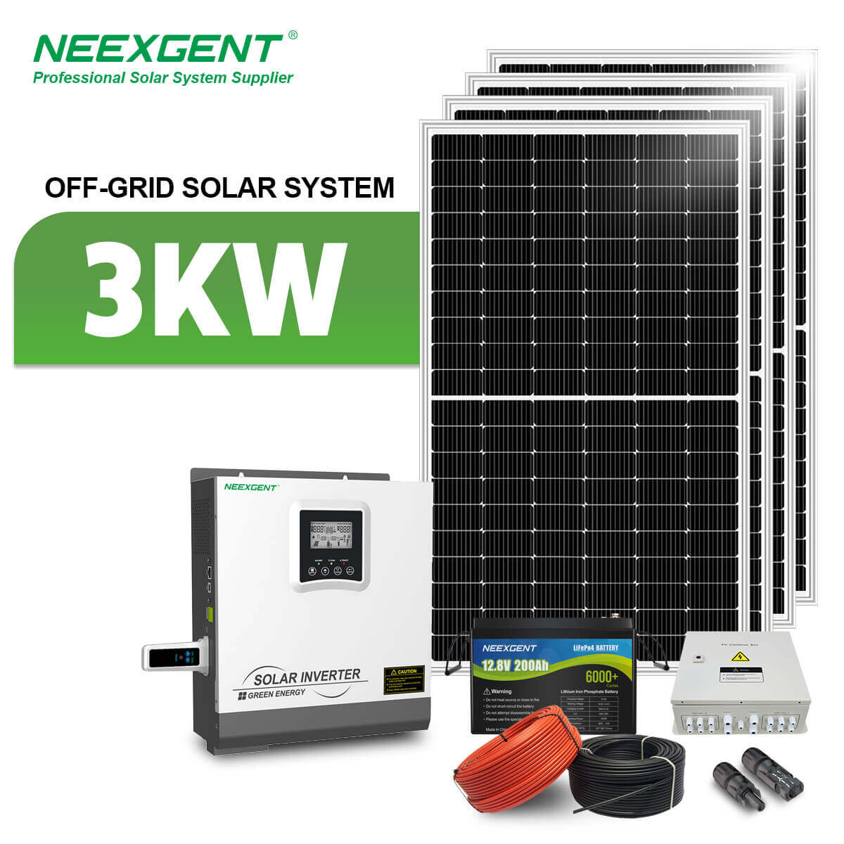 Neexgent Solar Energy System Off Grid 3kw For Home 3KW Pv System House Use