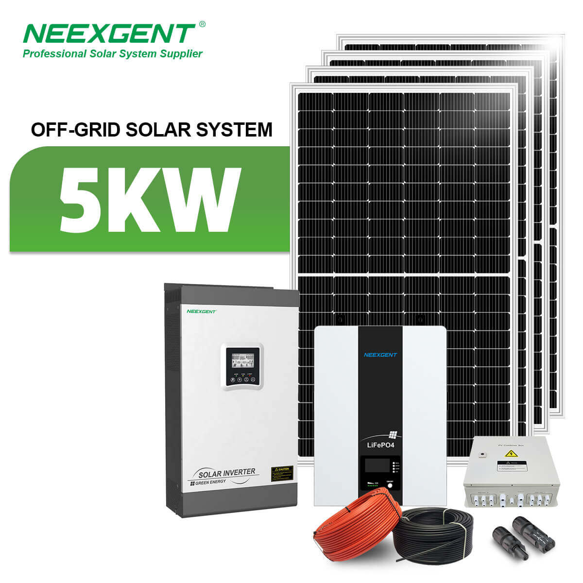 Neexgent PV System Off Gird Solar Panel System 5kw Complete Solar System Off Grid