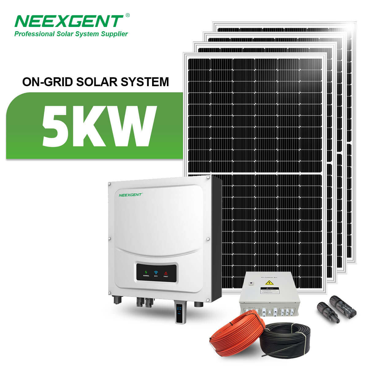Neexgent On-grid Solar System Hybrid Solar System On Grid 5kw Solar System