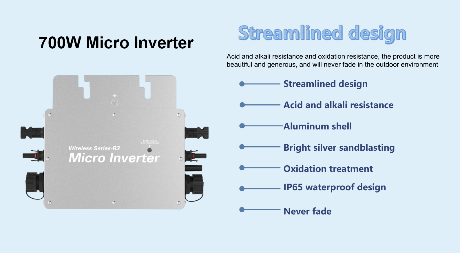 700w micro inverter solar system