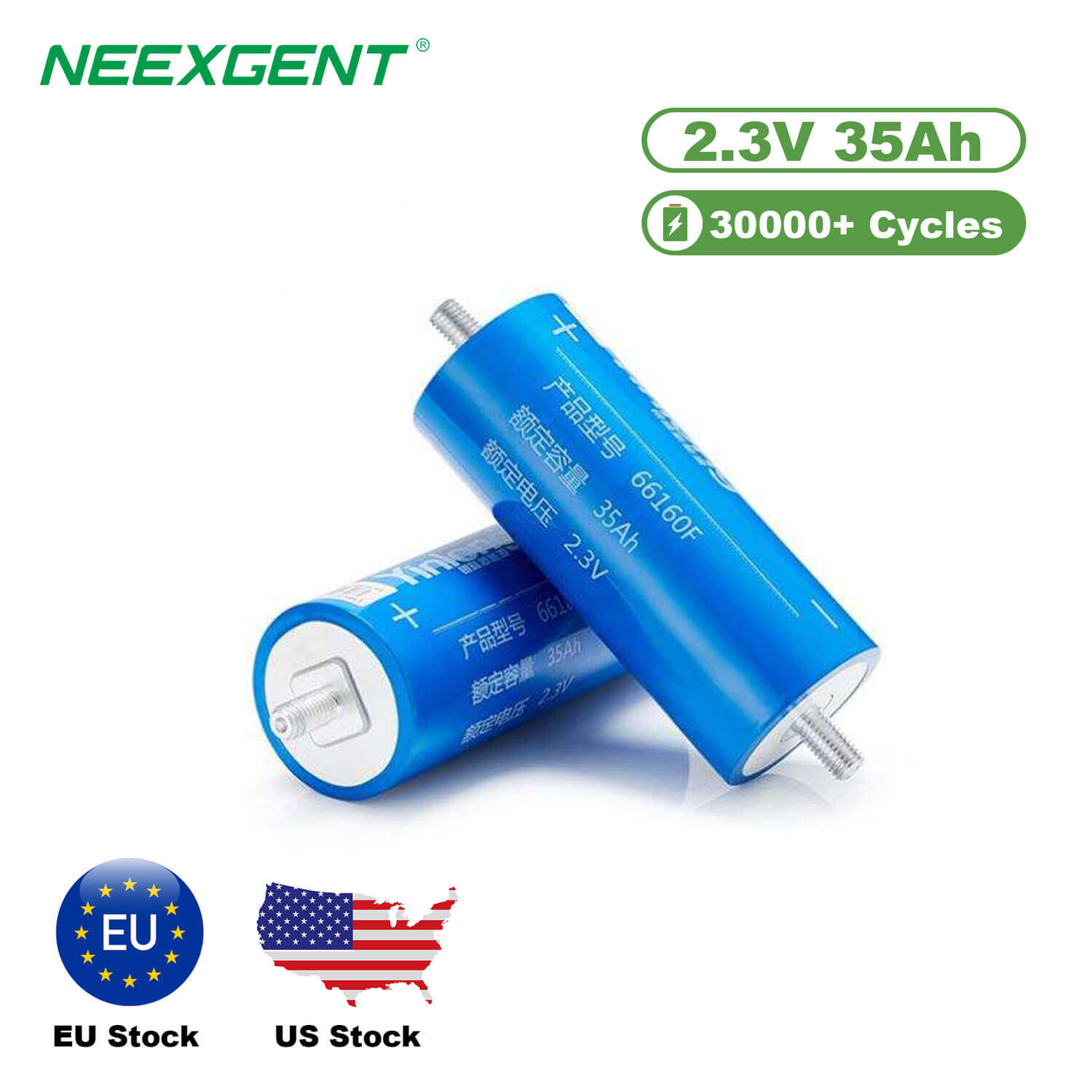 Neexgent Factory Directly Sale Yinlong 66160H 2.3V 35Ah Lithium Titanate Cell Lto Battery