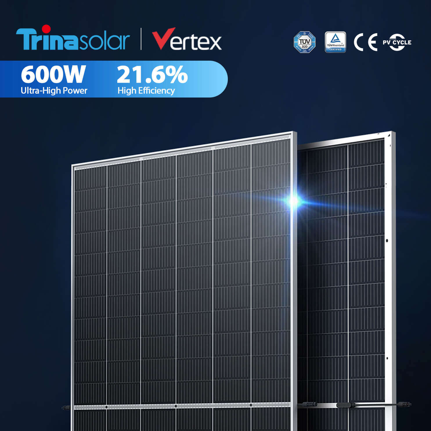Neexgent New Design Solar Panel Trina 600 Watt Solar Panel 600w Perc Solar Panel