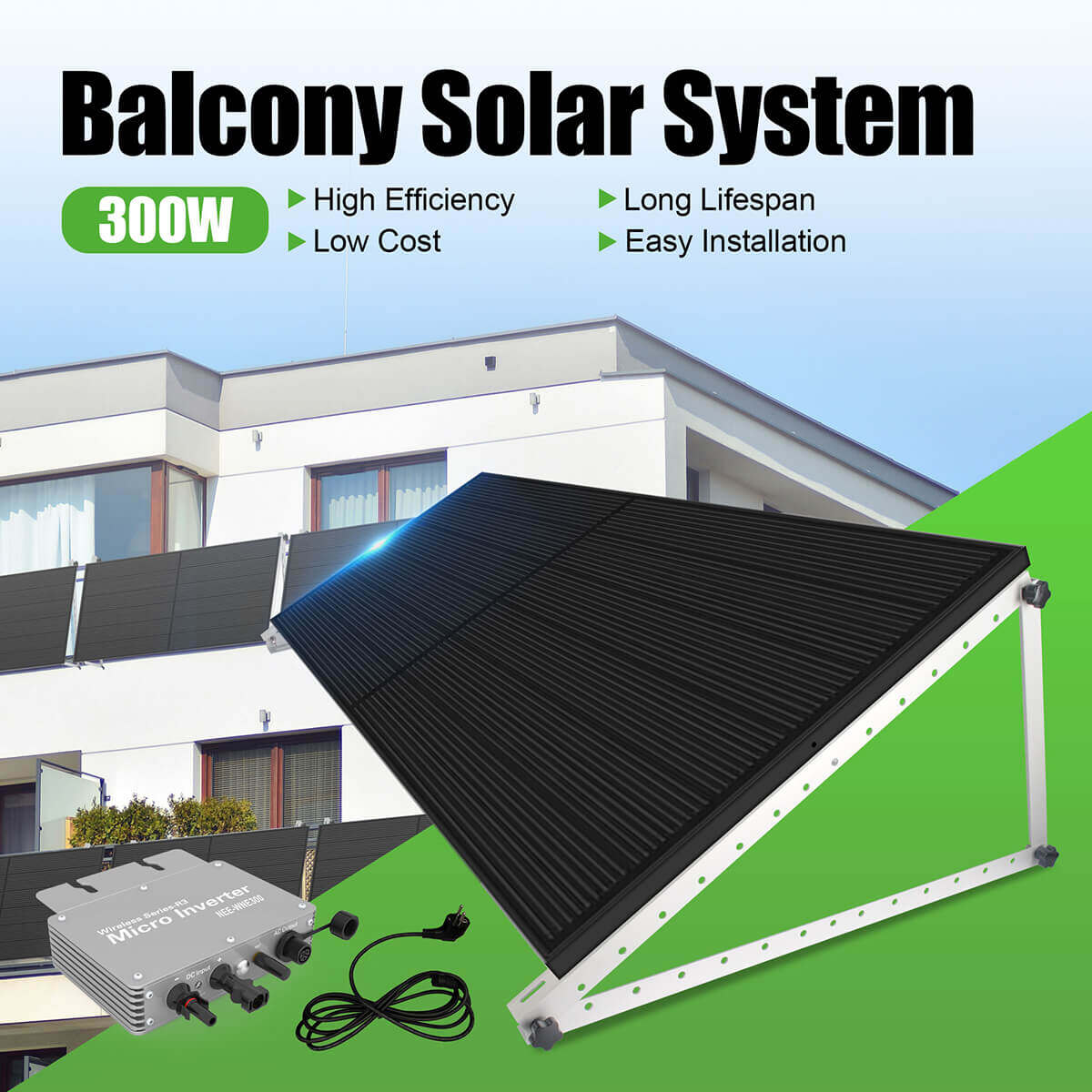 300w solar module balkon