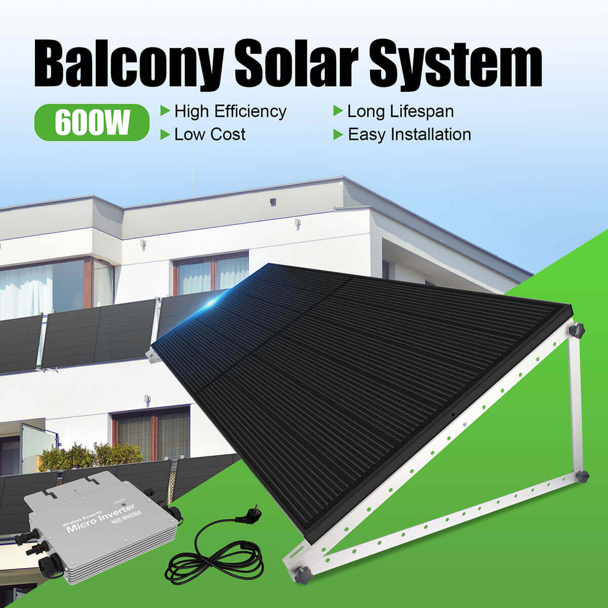 600w solarpanel balkon