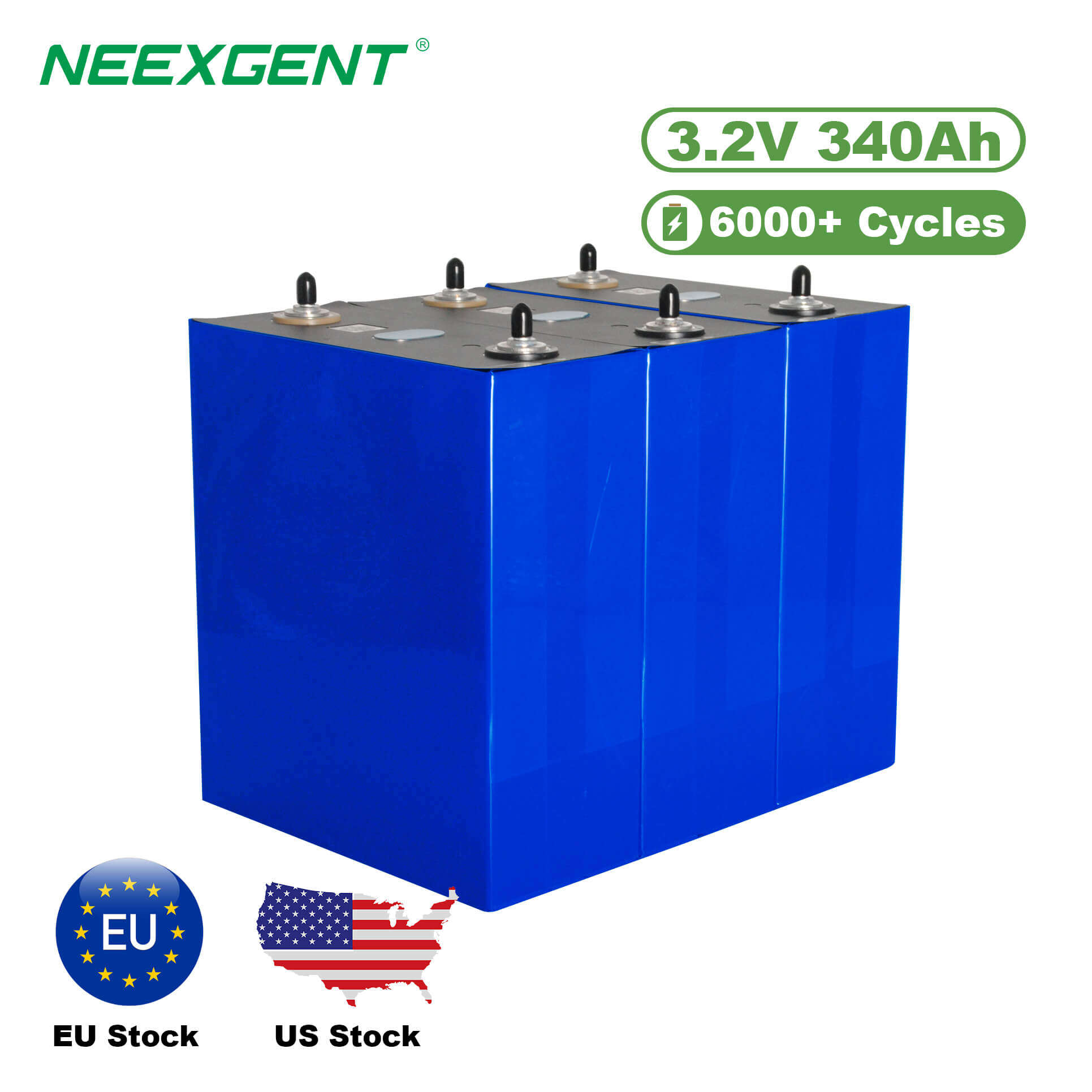 Neexgent Grade A 340Ah 3.2v Lifepo4 Battery Lithium Ion Battery For Solar Energy System