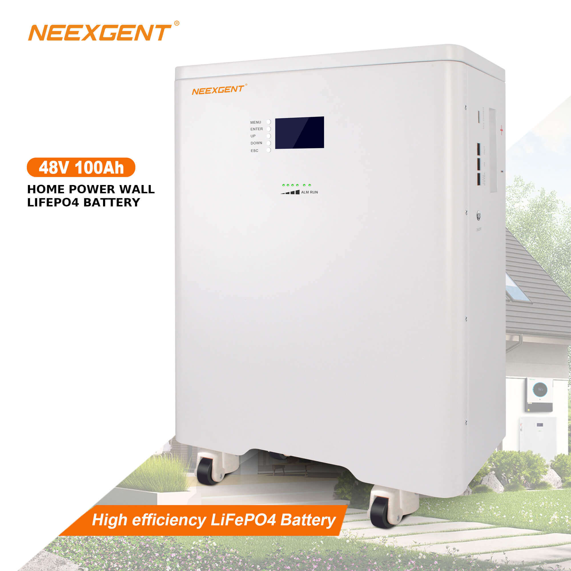 Neexgent Grade A New Lithium Battery 5kw Lifepo4 Power Wall 48v 100ah For Home Used