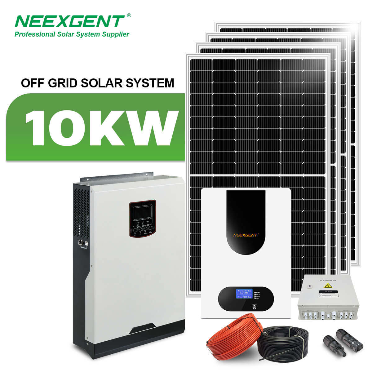 Neexgent 10kw Customized Lithium Battery Off Grid Solar Panels Home 10kw Rooftop Solar System