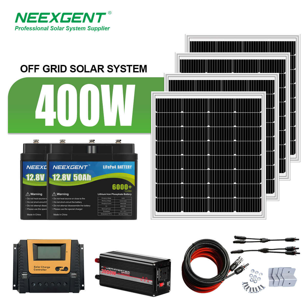 Neexgent 400w Solar Panel System For RV Off Grid Tie System 400w Solar System Home Power Kit