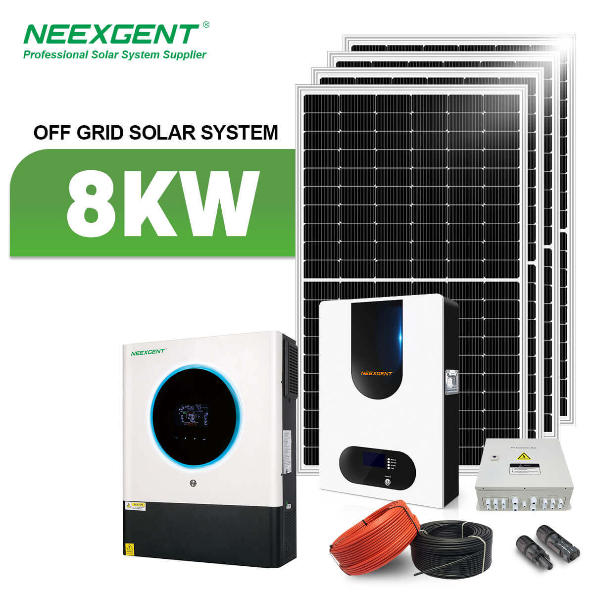 Neexgent Home Solar Panel Product Kit Pv Energy Mounting Supply 8 Kw Off Grid Solar Inverter Solar Power System