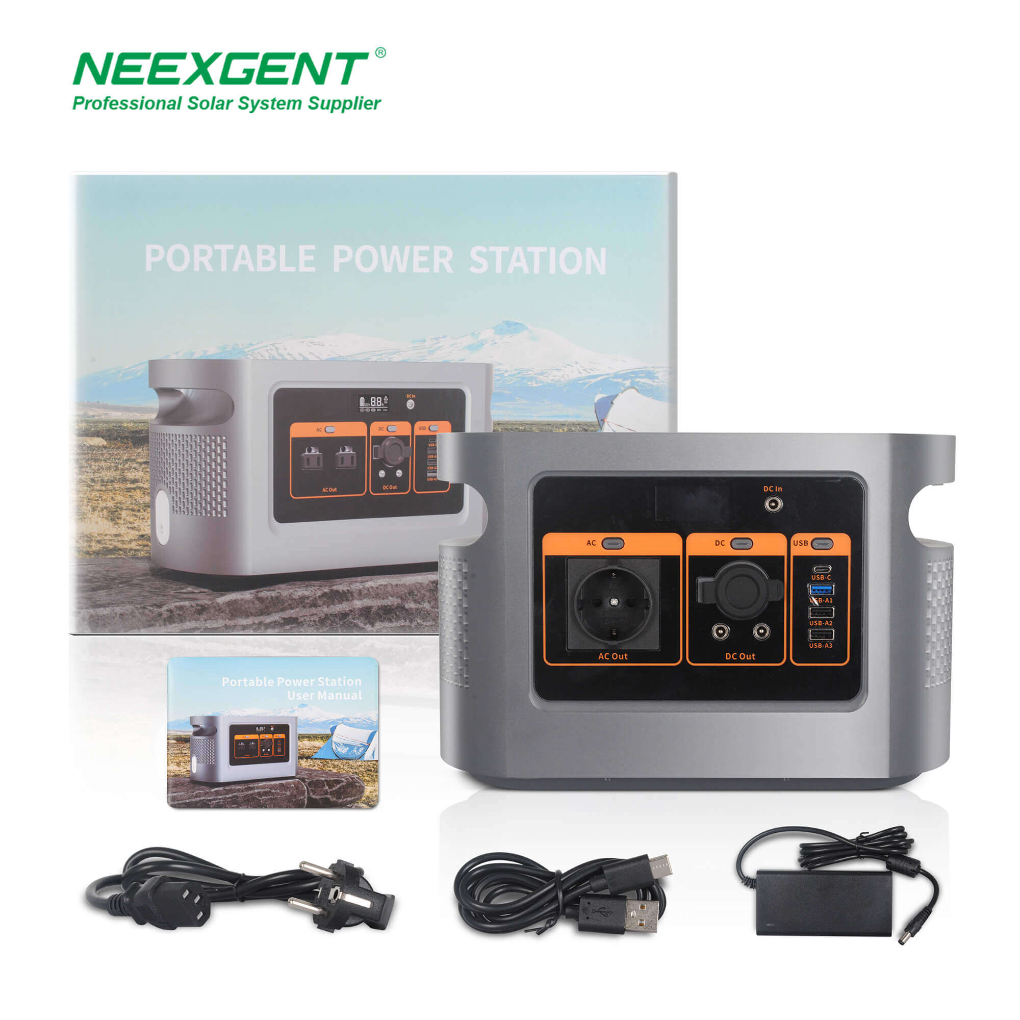 Neexgent Camping Emergency 600w Portable Power Station Portable Energy Storage Power Supply