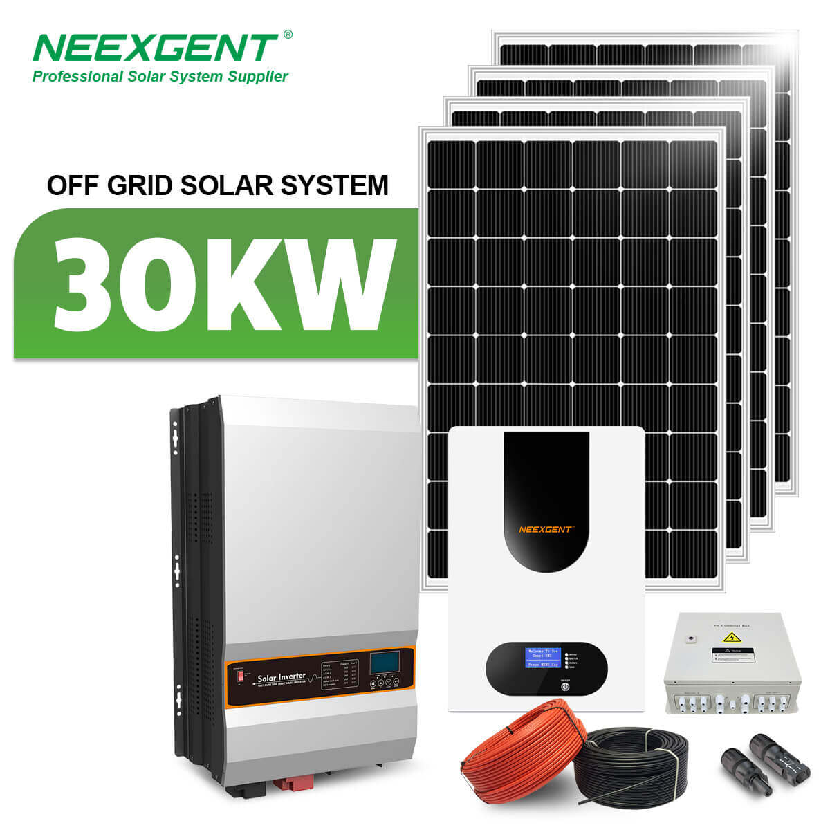 Neexgent Complete Set 30kw Solar Panels Solar Off Grid Solar System 30kw Off Grid Solar System Cost