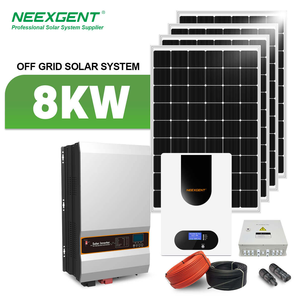 Neexgent Solar Energy System 8kw Complete Off-grid Solar Power For Large Home