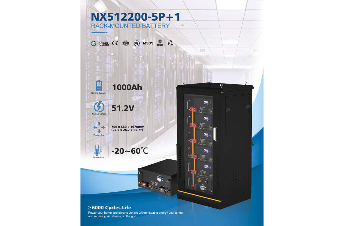 Neexgent Rack-Mounted Energy Storage Lifepo4 Batteries 