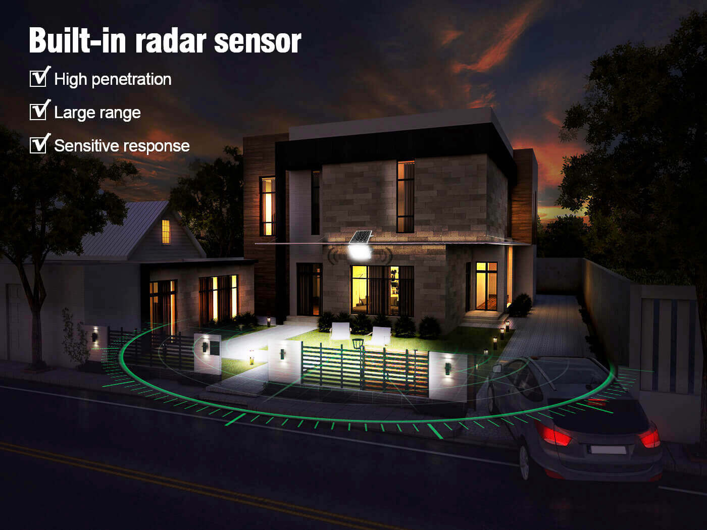 Built in radar sensor