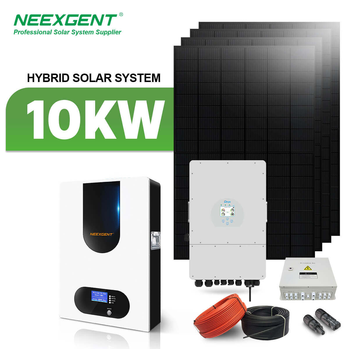 Neexgent United Energy 10kw Hybrid Solar Power System Solar Panel System Home