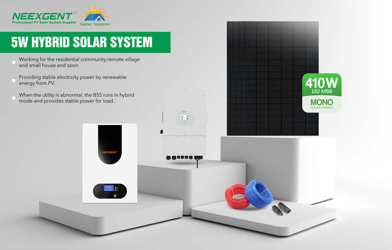 5kw on grid off grid hybrid solar system