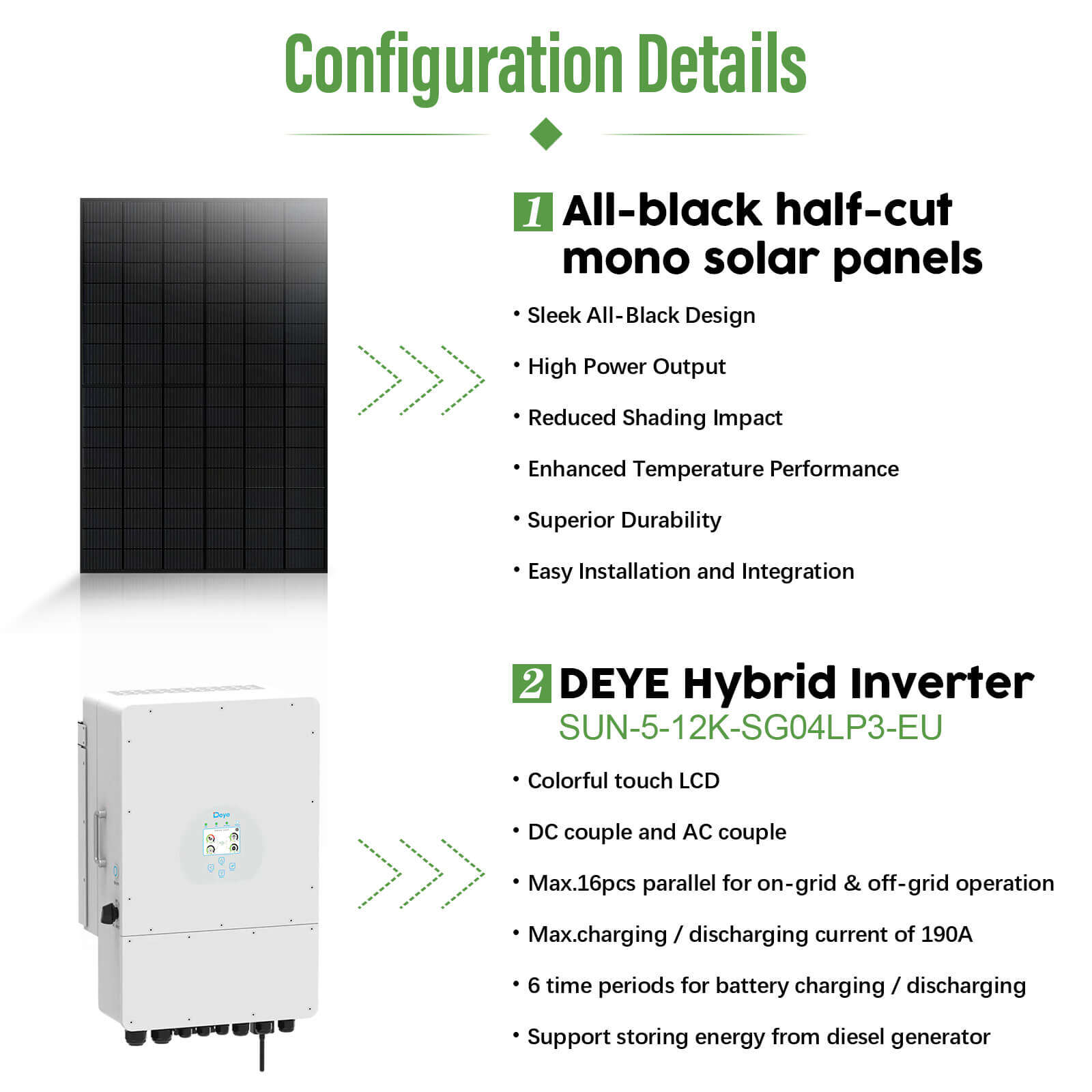 12kw hybrid solar system with battery
