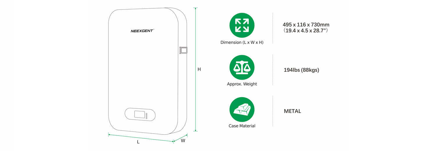 NX02-48100 Wall-Mounted Battery